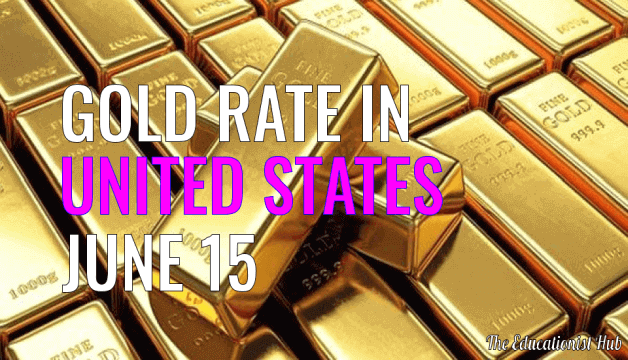 Latest Gold Price Today in United States (USA), 15th June 2021