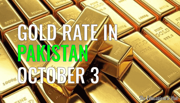 Gold Rate in Pakistan Today 3rd October 2021