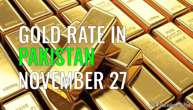 Gold Rate in Pakistan Today 27th November 2021