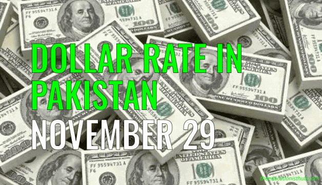 US Dollar Rate in Pakistan Today 29th November 2021