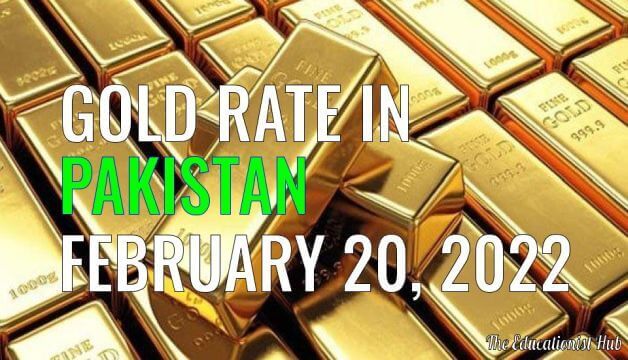 Latest Gold Rate in Pakistan Today 20th February 2022