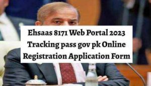 Ehsaas 8171 Web Portal 2024 | Ehsaas Tracking pass gov pk Online Registration Application Form