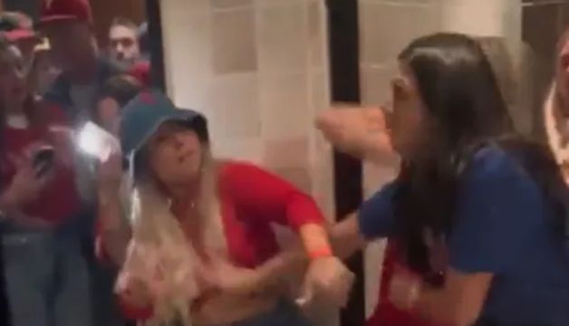 Phillies Fans Fight in The Ladies' Room During The World Series Loss