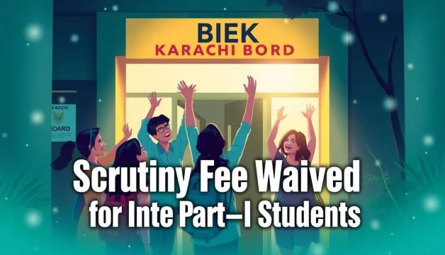 Karachi Board Waives Scrutiny Fee for Inter Part-I Students