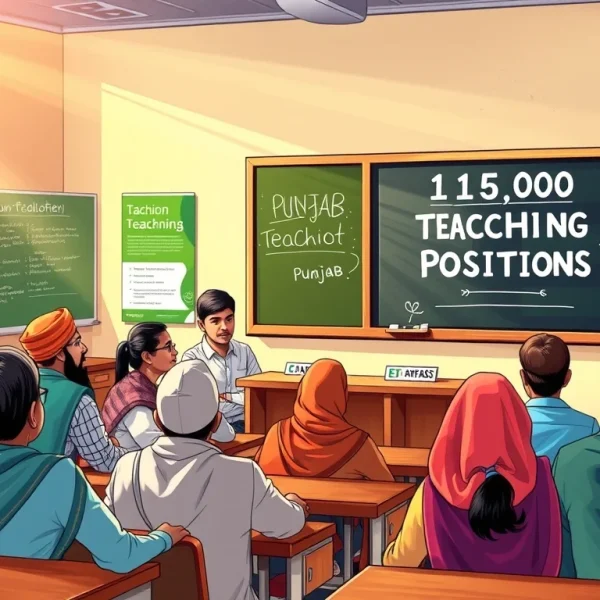 Punjab Opens Recruitment for 115,000 Temporary Teaching Positions